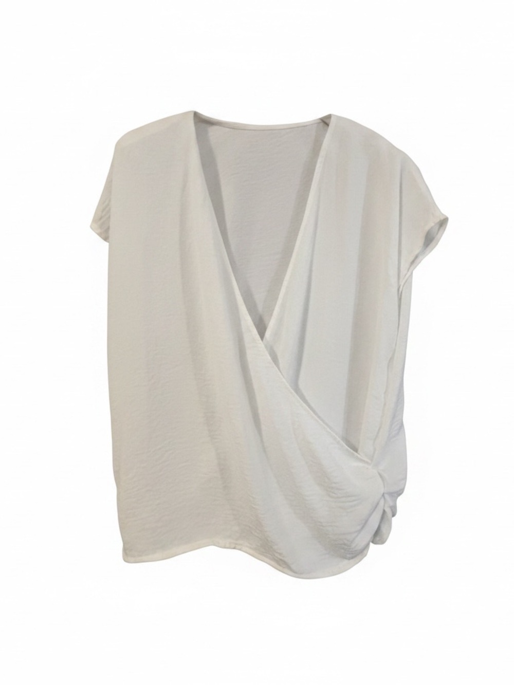 Beautiful Halara Elegant White Wrap Top SZ L